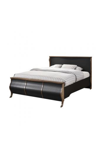 SCARLET Κρεβάτι Ραμποτέ Διπλό, για Στρώμα 160x200cm, Απόχρωση Antique Oak Ebony Oak-Ε8704,2-Paper-1τμχ- 170 x215x113cm
