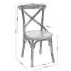 MARLIN Wood Καρέκλα, Μέταλλο Βαφή Black Gold-Ε5160,1-Μέταλλο/Ξύλο-4τμχ- 52x46x91cm